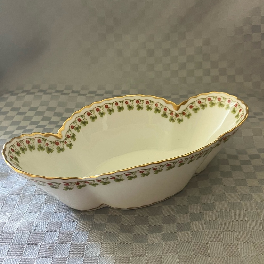 Antique Haviland Limoges Schleiger 113 Small Clover Pattern Bowl Dish Porcelain